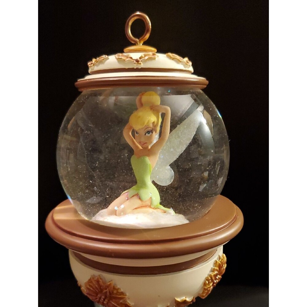 2010 Disney Tinkerbell Christmas Ornament Glitter Snow Globe